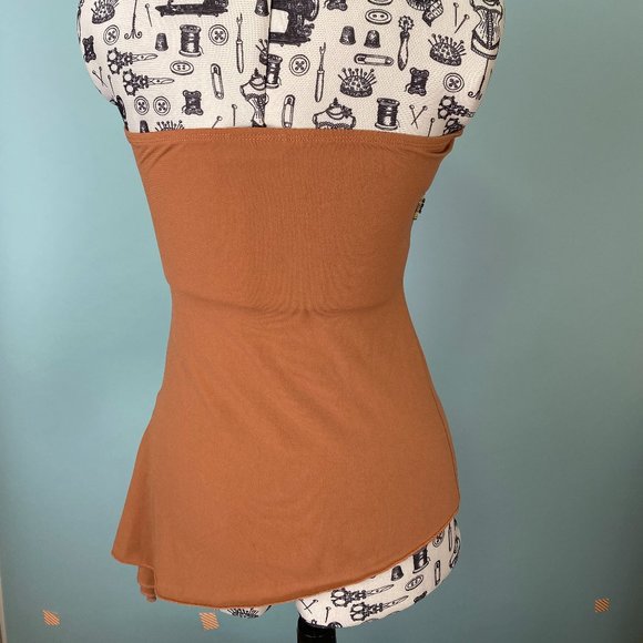 Ripe Clothing Company Peach Halter Top with Beading Details Size S/M - Picture 7 of 7